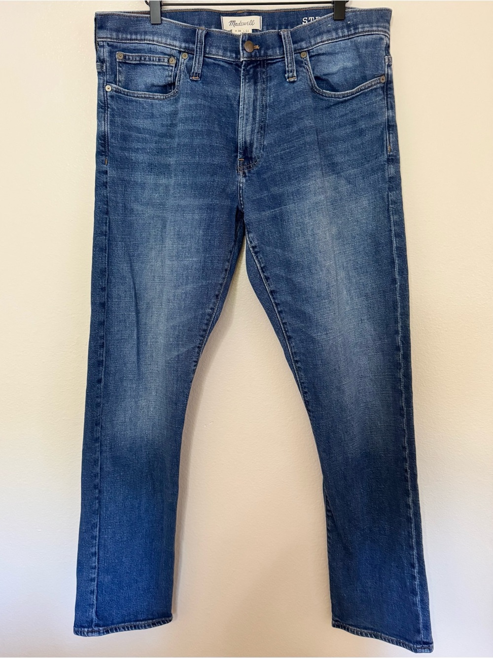 Madewell Slim Everyday Flex Jeans 36x34 Cromwell Wash Straight Stretch